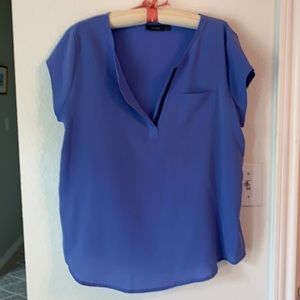 Periwinkle blue rayon blouse